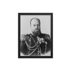 Alexander III of Russia framed print on a plain backdrop in size 12"x16".