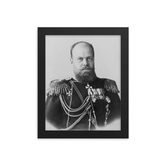 Alexander III of Russia framed print on a plain backdrop in size 8"x10".