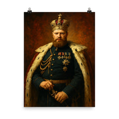 Alexander III of Russia poster on a plain backdrop in size 8"x10".