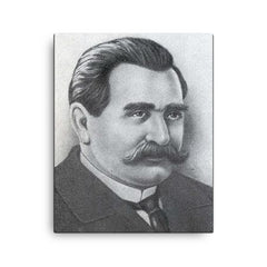 Alexander Lodygin canvas print on a plain backdrop in size 16"x20".