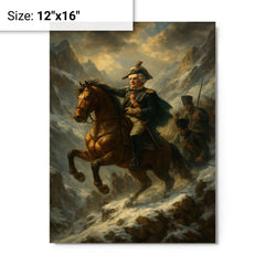 Alexander Suvorov crossing the Alps metal print on a plain backdrop in size 12"x16".