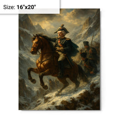 Alexander Suvorov crossing the Alps metal print on a plain backdrop in size 16"x20".