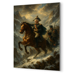 Alexander Suvorov crossing the Alps metal print mockup