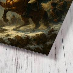 Alexander Suvorov crossing the Alps metal print mockup