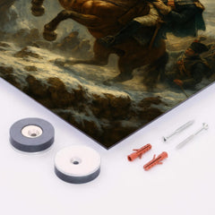 Alexander Suvorov crossing the Alps metal print mockup