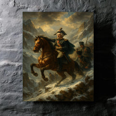 Alexander Suvorov crossing the Alps metal print mockup