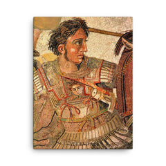 Alexander the Great canvas print on a plain backdrop in size 18"x24".