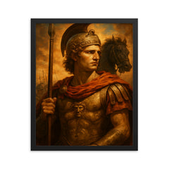 Alexander the Great framed print on a plain backdrop in size 16"x20".