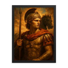 Alexander the Great framed print on a plain backdrop in size 18"x24".