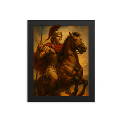 Alexander the Great framed print on a plain backdrop in size 8"x10".