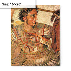 Alexander the Great metal print on a plain backdrop in size 16"x20".