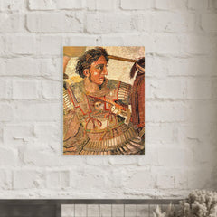 Alexander the Great Mosaic metal print mockup