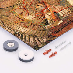 Alexander the Great Mosaic metal print mockup