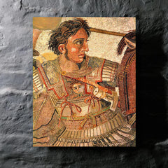 Alexander the Great Mosaic metal print mockup