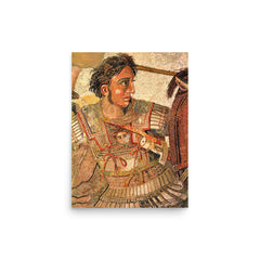 Alexander the Great poster on a plain backdrop in size 12"x16".