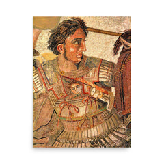 Alexander the Great poster on a plain backdrop in size 18"x24".