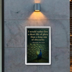 alexander the great short life of glory quote poster 2