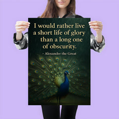 alexander the great short life of glory quote poster 3