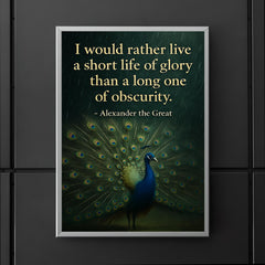 alexander the great short life of glory quote poster 5