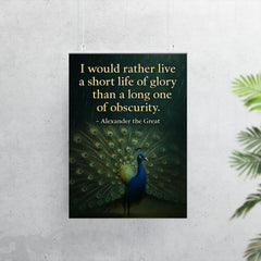 alexander the great short life of glory quote poster 7