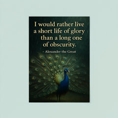 alexander the great short life of glory quote poster 8