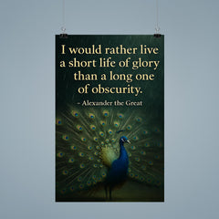 alexander the great short life of glory quote poster 9