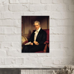 Alexander von Humboldt by Joseph Karl Stieler metal print mockup