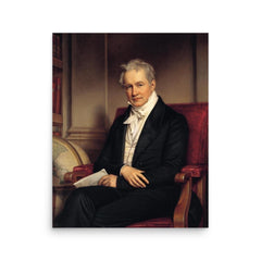 Alexander von Humboldt poster on a plain backdrop in size 16"x20".