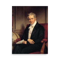 Alexander von Humboldt poster on a plain backdrop in size 18"x24".