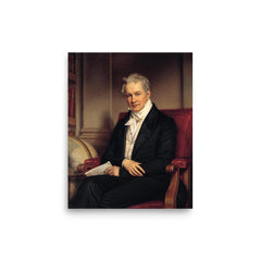 Alexander von Humboldt poster on a plain backdrop in size 8"x10".