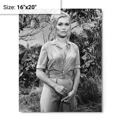 Alexandra Bastedo metal print on a plain backdrop in size 16"x20".