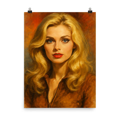 Alexandra Bastedo poster on a plain backdrop in size 8"x10".