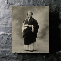 Alexandra David-Néel metal print mockup