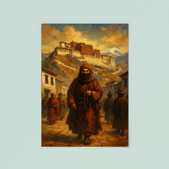 Alexandra David Néel entering Lhasa disguised poster 8