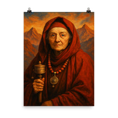 Alexandra David Néel poster on a plain backdrop in size 8"x10".