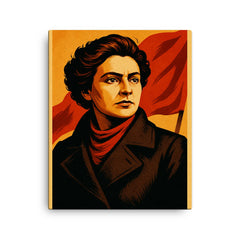 Alexandra Kollontai canvas print on a plain backdrop in size 16"x20".