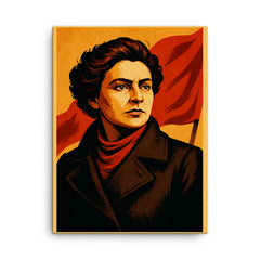 Alexandra Kollontai canvas print on a plain backdrop in size 18"x24".