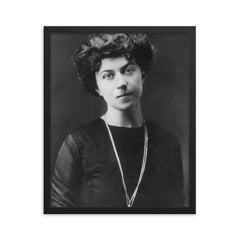 Alexandra Kollontai framed print on a plain backdrop in size 16"x20".