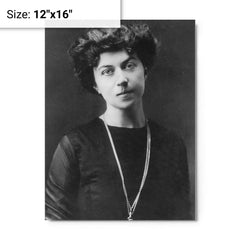 Alexandra Kollontai metal print on a plain backdrop in size 12"x16".