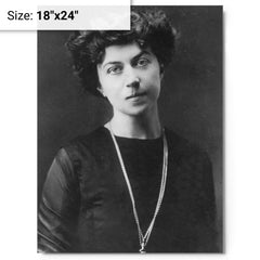 Alexandra Kollontai metal print on a plain backdrop in size 18"x24".