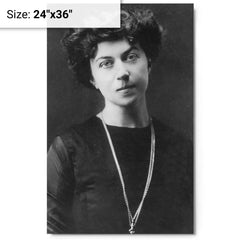 Alexandra Kollontai metal print on a plain backdrop in size 24"x36".