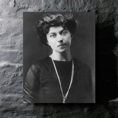 Alexandra Kollontai metal print mockup