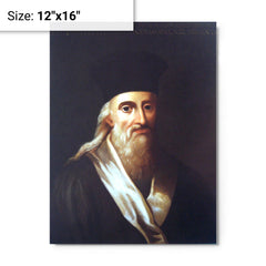 Alexandre de Rhodes metal print on a plain backdrop in size 12"x16".