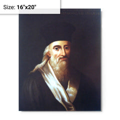 Alexandre de Rhodes metal print on a plain backdrop in size 16"x20".