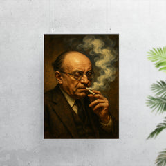 Alexandre Kojeve in Hegelian cigarette haze poster 7