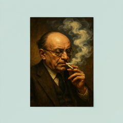 Alexandre Kojeve in Hegelian cigarette haze poster 8