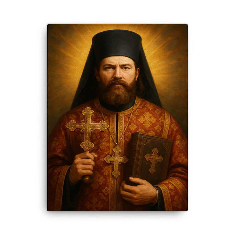 Alexis Toth canvas print on a plain backdrop in size 18