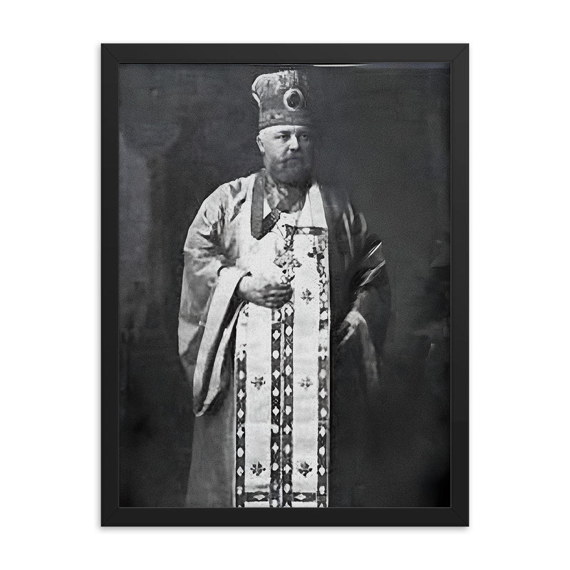 Alexis Toth framed print on a plain backdrop in size 18