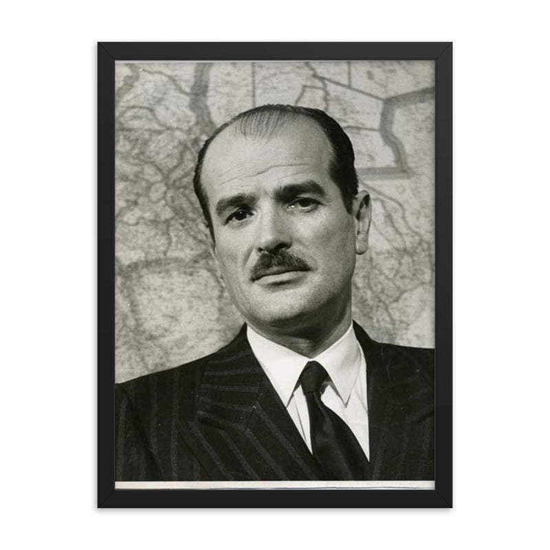 Alfonso Gumucio Reyes framed print on a plain backdrop in size 18