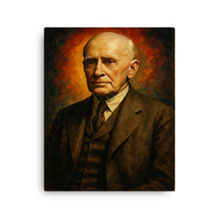 Alfred North Whitehead canvas print on a plain backdrop in size 16"x20".